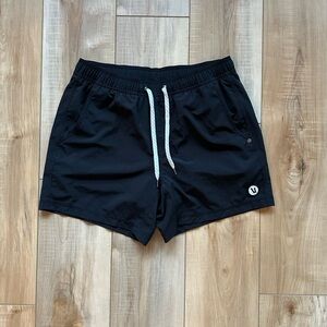 Vuori Black Athletic Shorts with Drawstring
